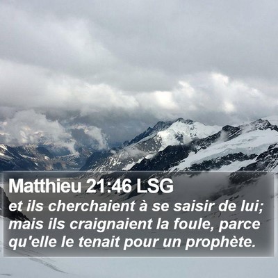Matthieu 21:46 LSG Bible Verse Image