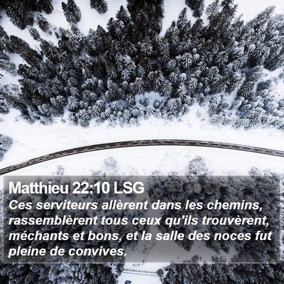 Matthieu 22:10 LSG Bible Verse Image
