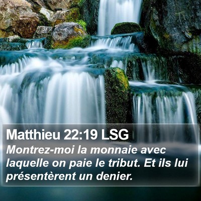 Matthieu 22:19 LSG Bible Verse Image