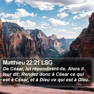 Matthieu 22:21 LSG Bible Verse Image