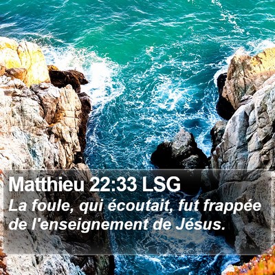 Matthieu 22:33 LSG Bible Verse Image