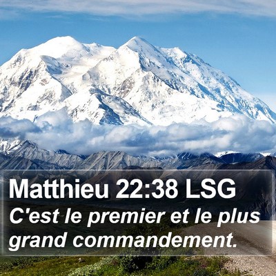 Matthieu 22:38 LSG Bible Verse Image