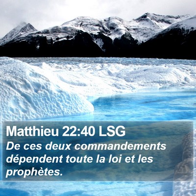 Matthieu 22:40 LSG Bible Verse Image