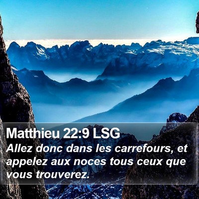 Matthieu 22:9 LSG Bible Verse Image