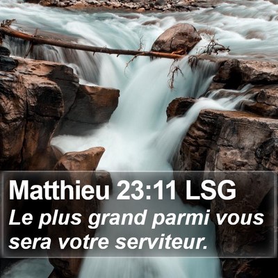 Matthieu 23:11 LSG Bible Verse Image