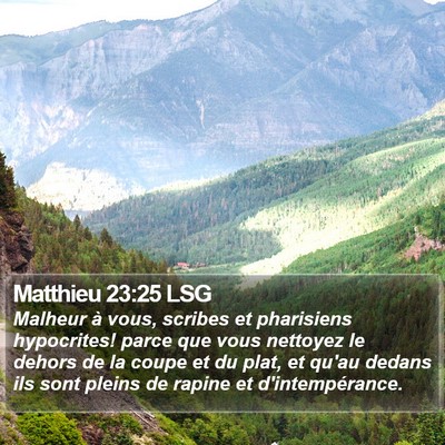 Matthieu 23:25 LSG Bible Verse Image