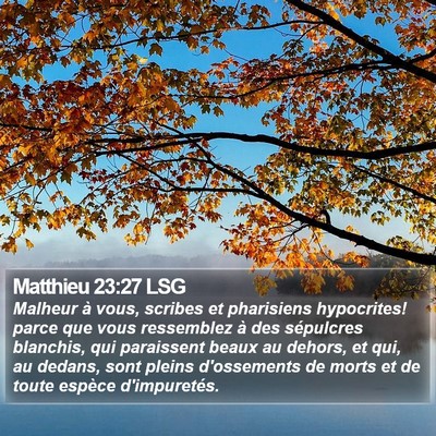 Matthieu 23:27 LSG Bible Verse Image
