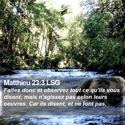 Matthieu 23:3 LSG Bible Verse Image