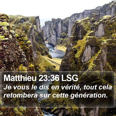 Matthieu 23:36 LSG Bible Verse Image
