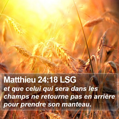 Matthieu 24:18 LSG Bible Verse Image