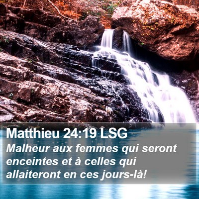 Matthieu 24:19 LSG Bible Verse Image