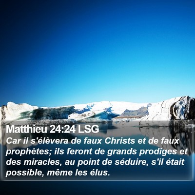 Matthieu 24:24 LSG Bible Verse Image