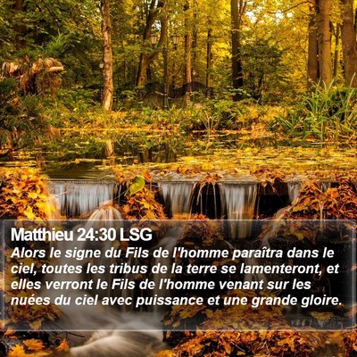 Matthieu 24:30 LSG Bible Verse Image