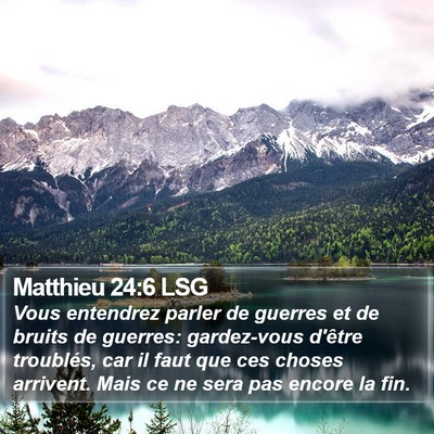 Matthieu 24:6 LSG Bible Verse Image