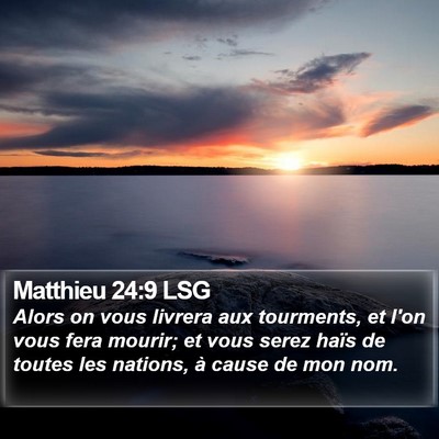 Matthieu 24:9 LSG Bible Verse Image