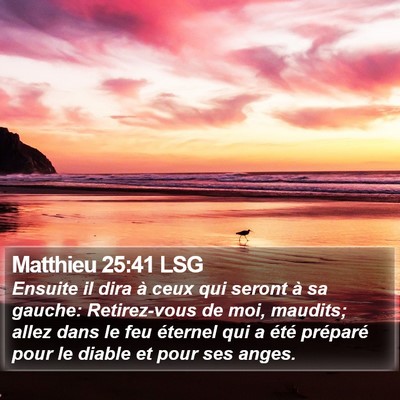 Matthieu 25:41 LSG Bible Verse Image