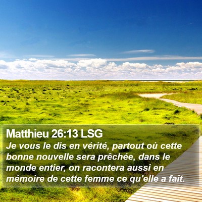 Matthieu 26:13 LSG Bible Verse Image