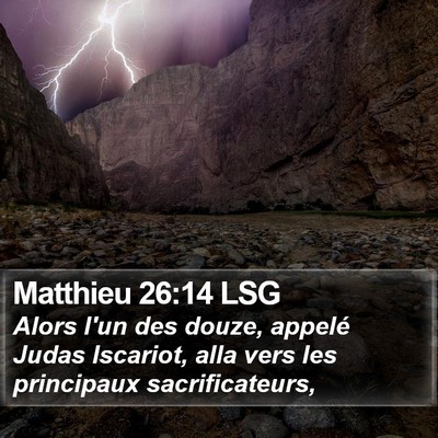 Matthieu 26:14 LSG Bible Verse Image