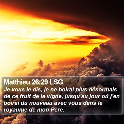 Matthieu 26:29 LSG Bible Verse Image