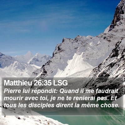 Matthieu 26:35 LSG Bible Verse Image