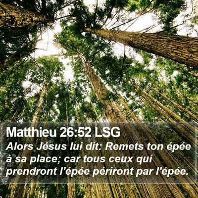 Matthieu 26:52 LSG Bible Verse Image