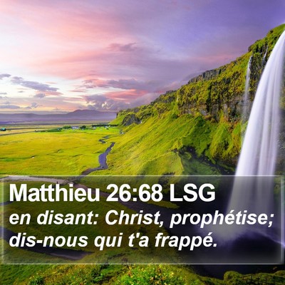 Matthieu 26:68 LSG Bible Verse Image