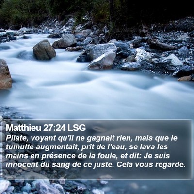 Matthieu 27:24 LSG Bible Verse Image