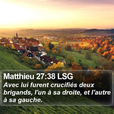 Matthieu 27:38 LSG Bible Verse Image