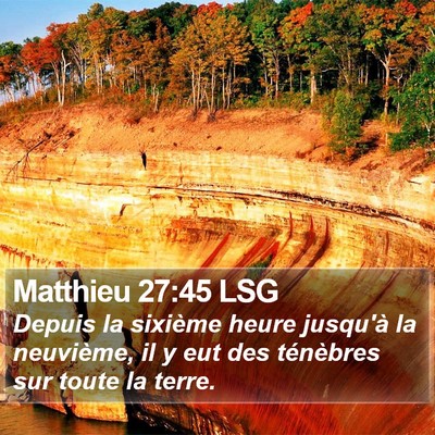 Matthieu 27:45 LSG Bible Verse Image