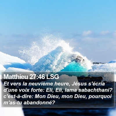 Matthieu 27:46 LSG Bible Verse Image