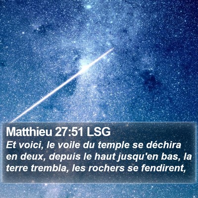 Matthieu 27:51 LSG Bible Verse Image