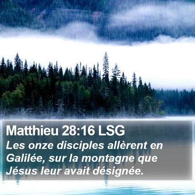 Matthieu 28:16 LSG Bible Verse Image