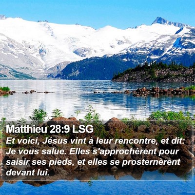 Matthieu 28:9 LSG Bible Verse Image