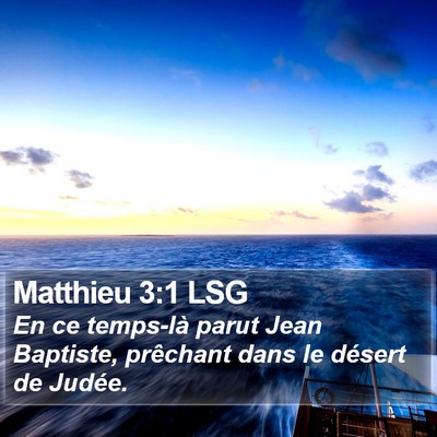 Matthieu 3:1 LSG Bible Verse Image