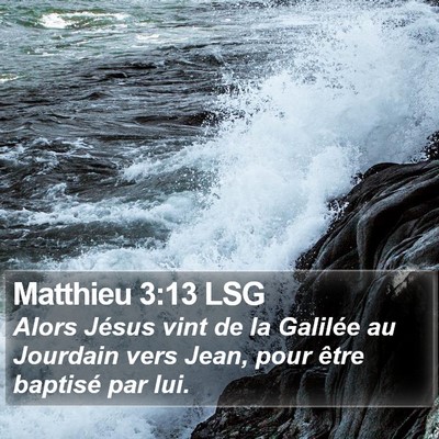 Matthieu 3:13 LSG Bible Verse Image