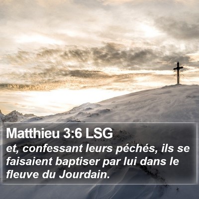 Matthieu 3:6 LSG Bible Verse Image