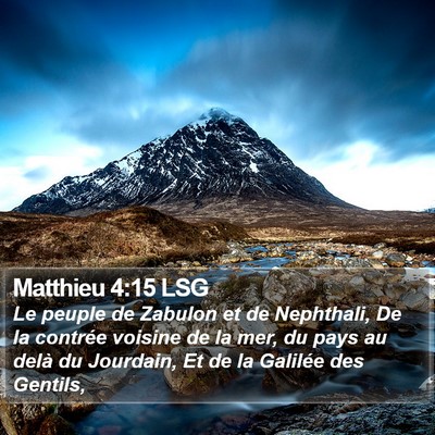 Matthieu 4:15 LSG Bible Verse Image