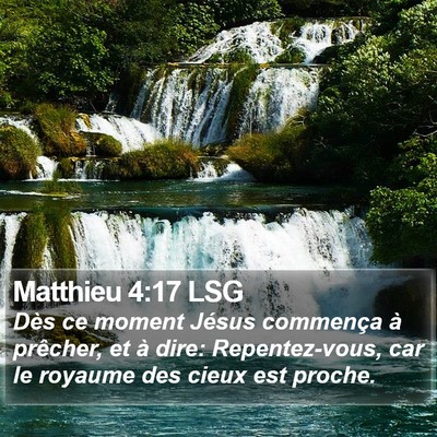 Matthieu 4:17 LSG Bible Verse Image