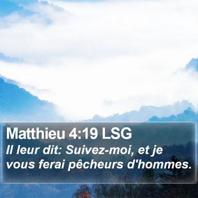 Matthieu 4:19 LSG Bible Verse Image