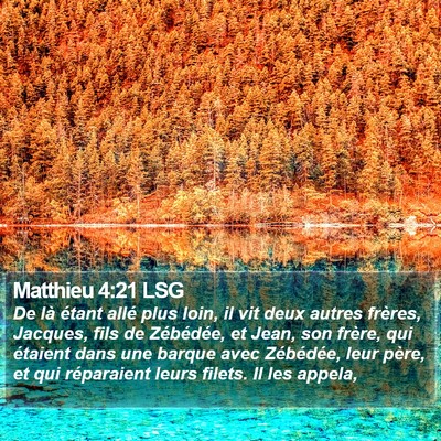 Matthieu 4:21 LSG Bible Verse Image