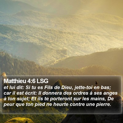 Matthieu 4:6 LSG Bible Verse Image