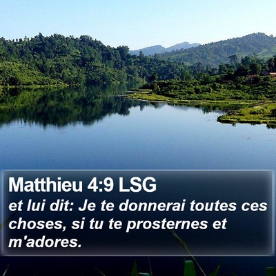 Matthieu 4:9 LSG Bible Verse Image