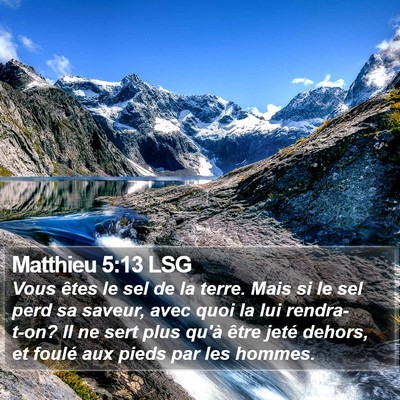 Matthieu 5:13 LSG Bible Verse Image