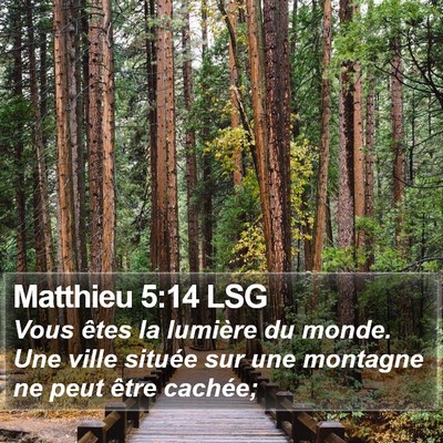 Matthieu 5:14 LSG Bible Verse Image