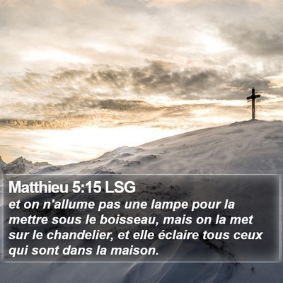 Matthieu 5:15 LSG Bible Verse Image