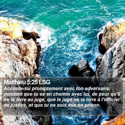 Matthieu 5:25 LSG Bible Verse Image