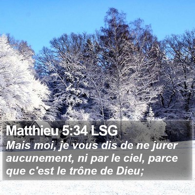 Matthieu 5:34 LSG Bible Verse Image