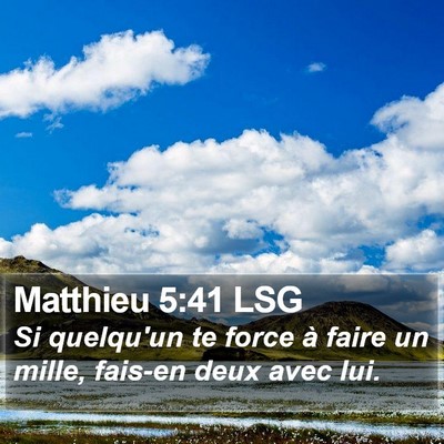 Matthieu 5:41 LSG Bible Verse Image