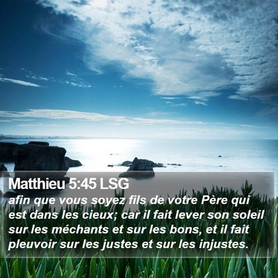 Matthieu 5:45 LSG Bible Verse Image