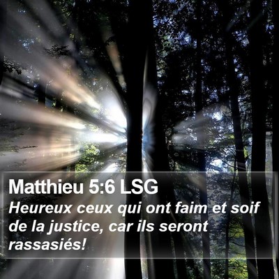 Matthieu 5:6 LSG Bible Verse Image